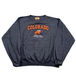 VTG Colorado Rocky Mountain National Park Sweatshirt Crewneck Estes Park 2XL